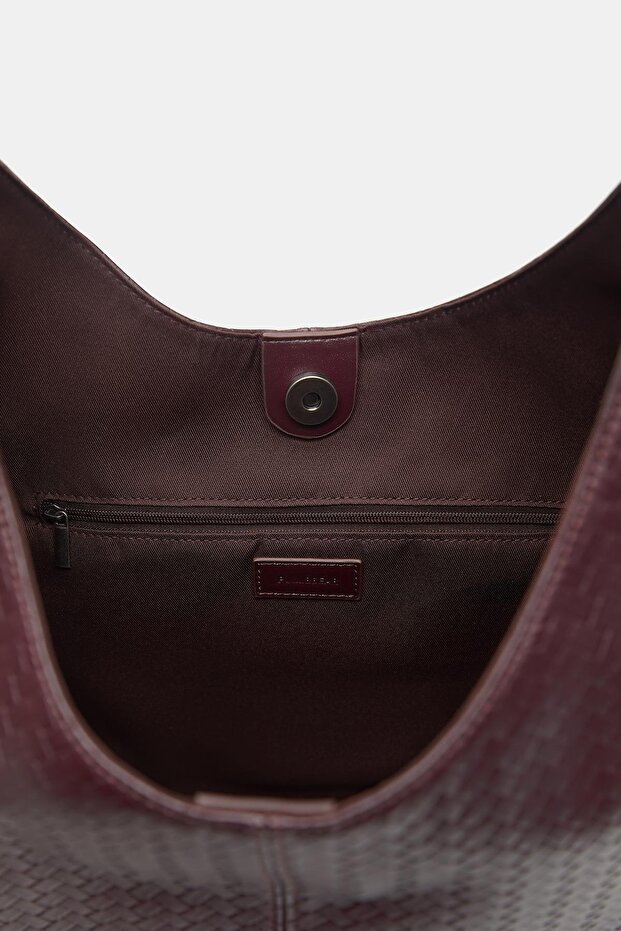 Örgü efektli tote çanta - 3