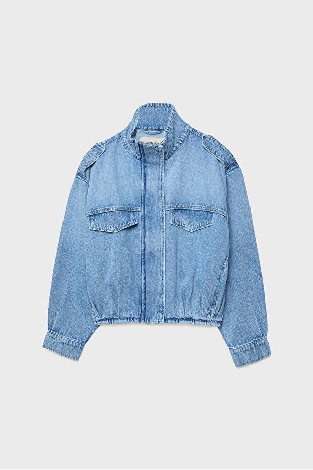 Balon denim ceket - 6