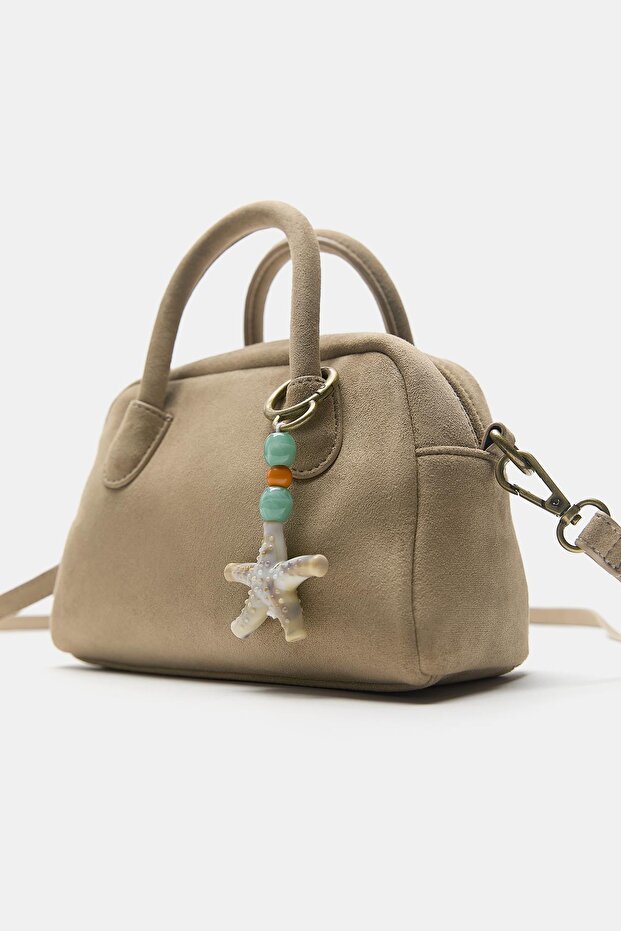 Suni deri çapraz askılı çanta - 5