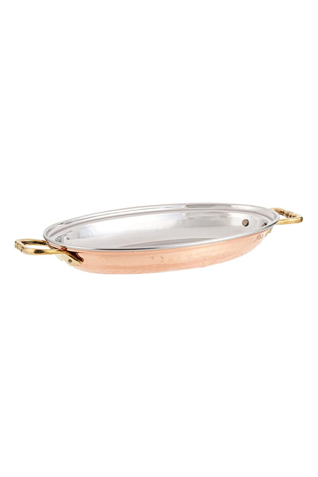 Traditional Heavy Base Hammered Copper Cooking Kadai Wok