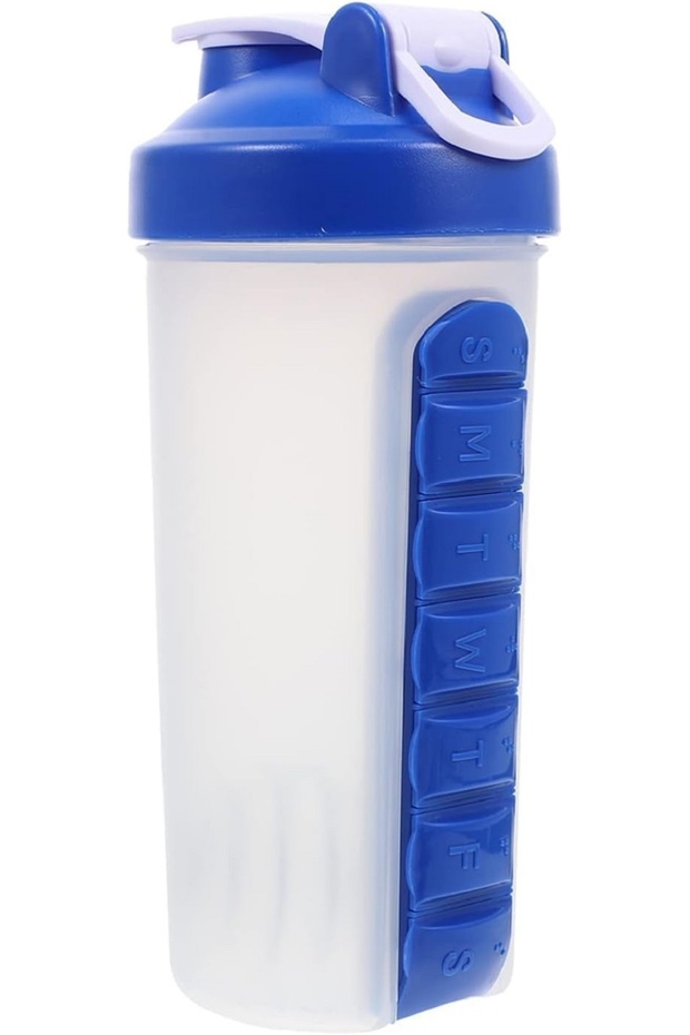 Protein shaker, cereal mixing cup, portable bottle, cereal and protein storage containers