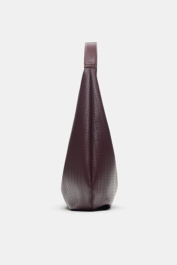 Örgü efektli tote çanta - 4