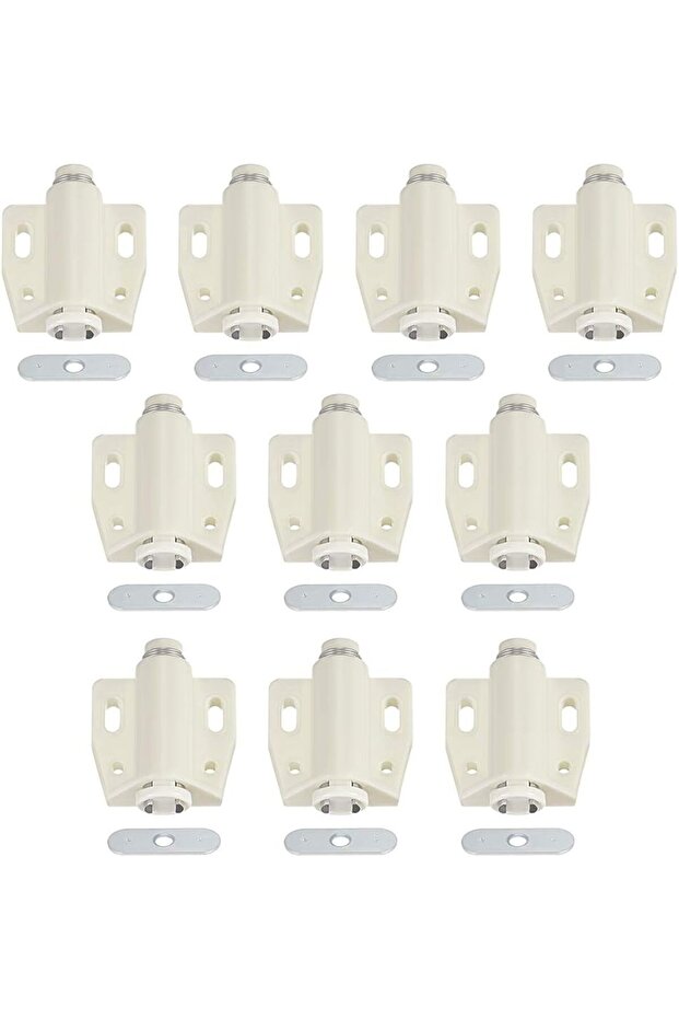 Touch Catch Magnetic Press Latch for Cabinet Door Cupboard White 10pcs