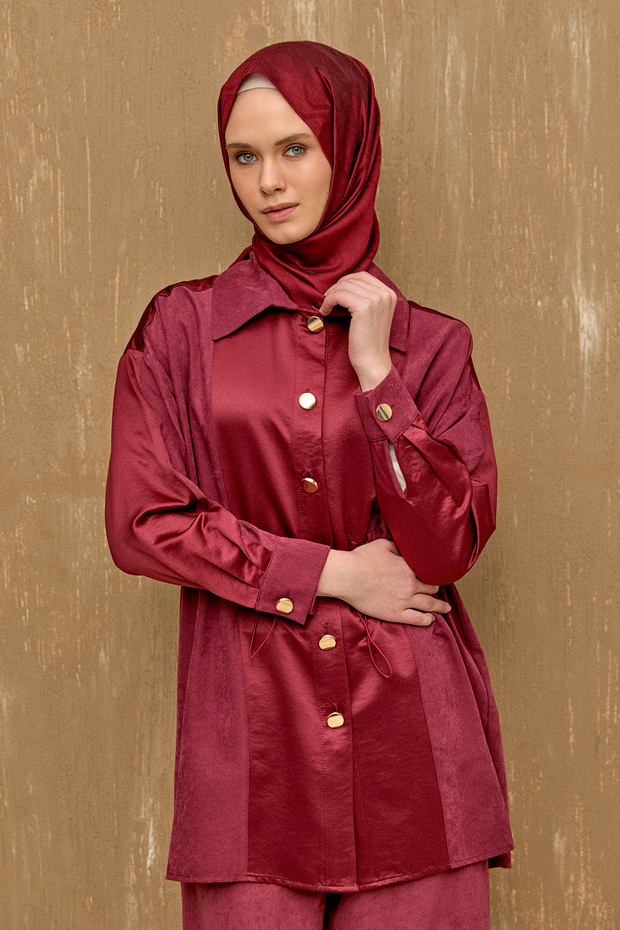 Düğmeli Lyocell Tunik - 3