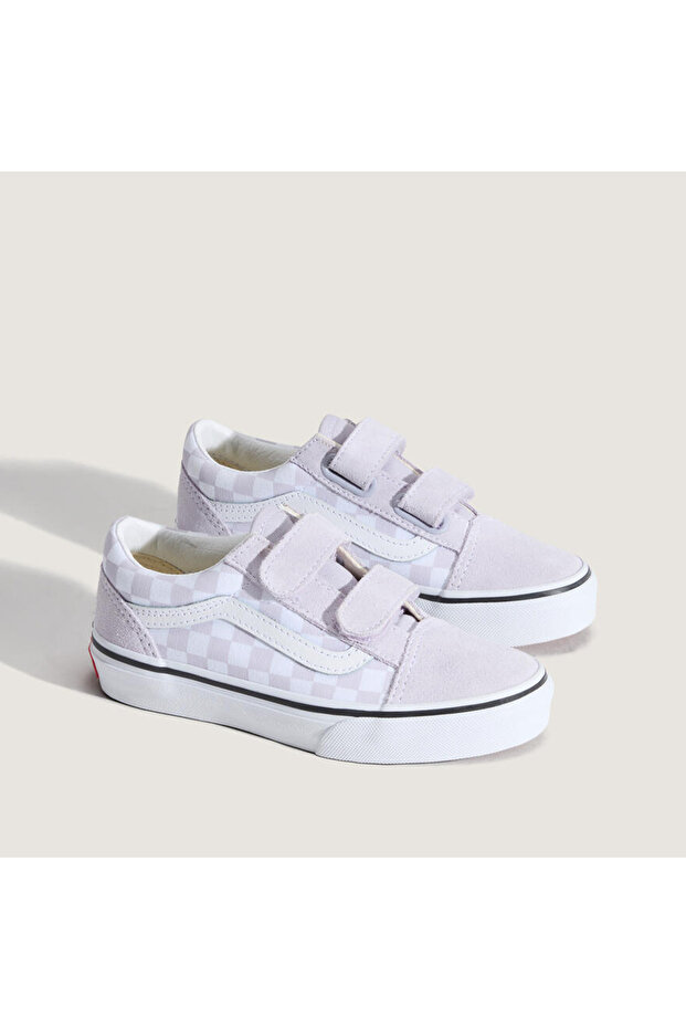 Old Skool V Checkered Çocuk Mor Sneaker - 3