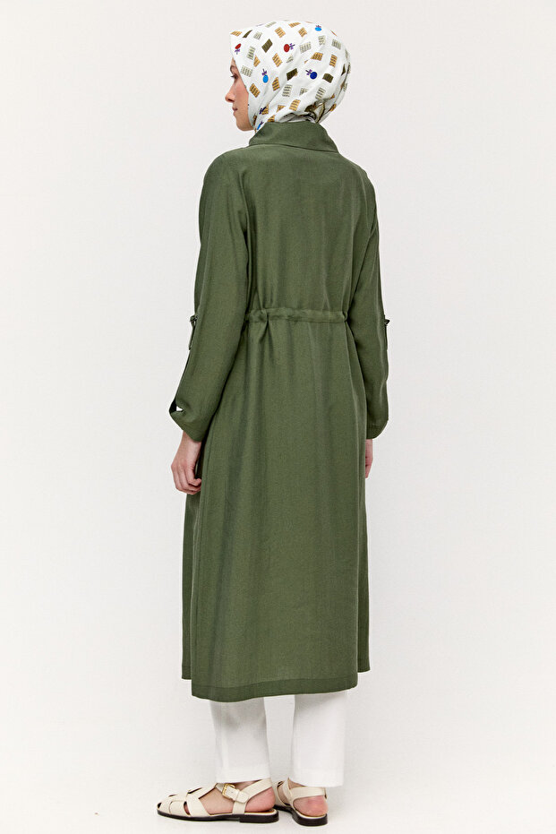 Fermuarlı Lyocell Kap - 5