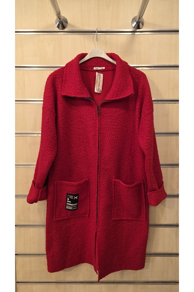 Italian Boucle Jacket m Transitional Plain Pattern - 1