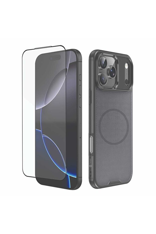 2-in-1 iPhone Pro Max Clear Case with Screen Protector - 1