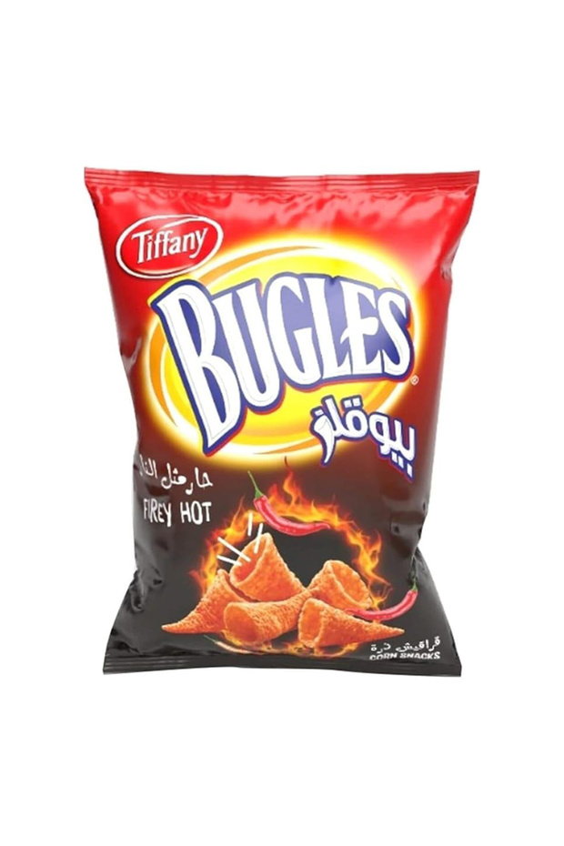 Bugles Fiery Hot Crunchy Corn Cone Chips Snacks (75g)