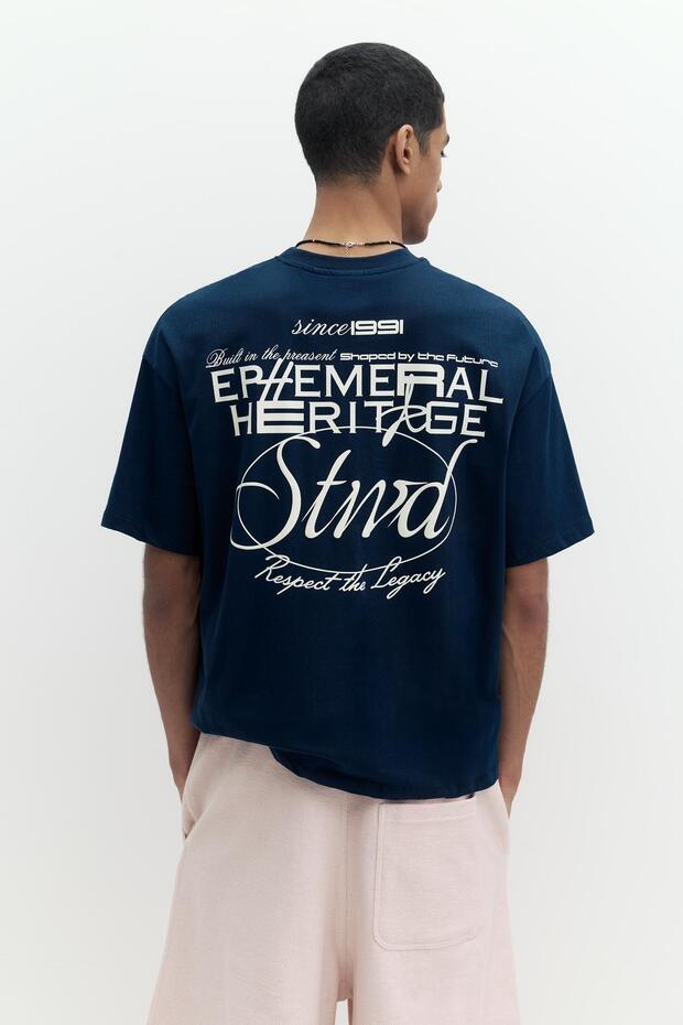 Mavi STWD grafik tişört - 5