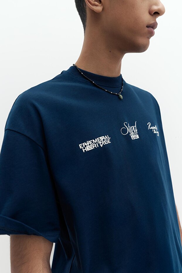 Mavi STWD grafik tişört - 6