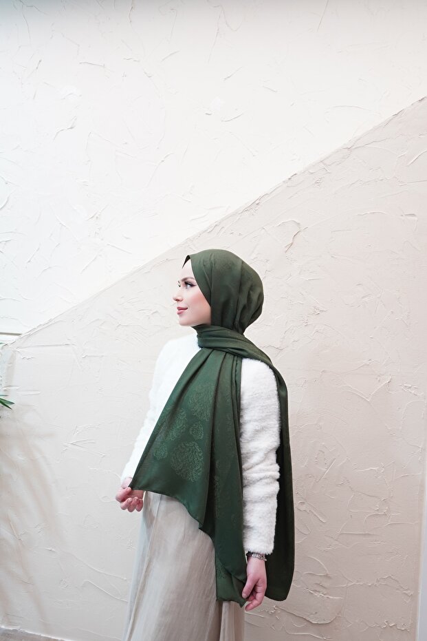 Ethnic Pattern Modal Jacquard Shawl - 3