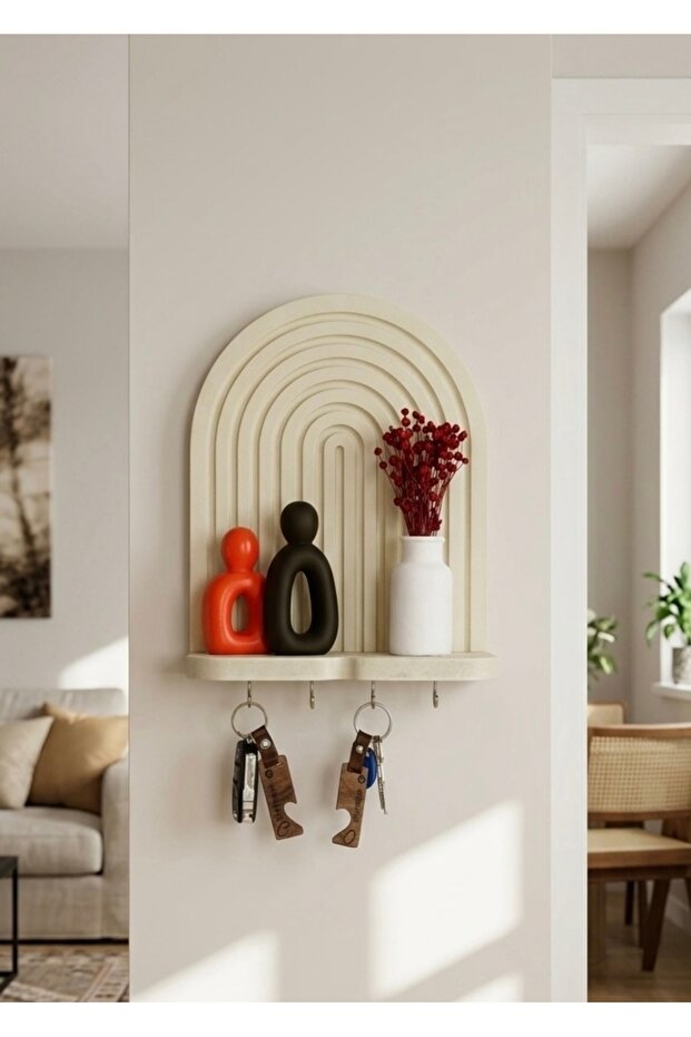 Mira Wall Shelf, Bohemian Keychain , Multi-Purpose Wall Decor,