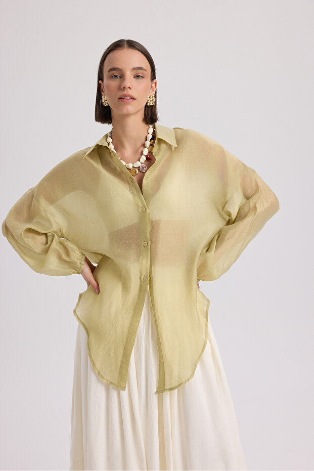 Lyra Oversized Green Shirt