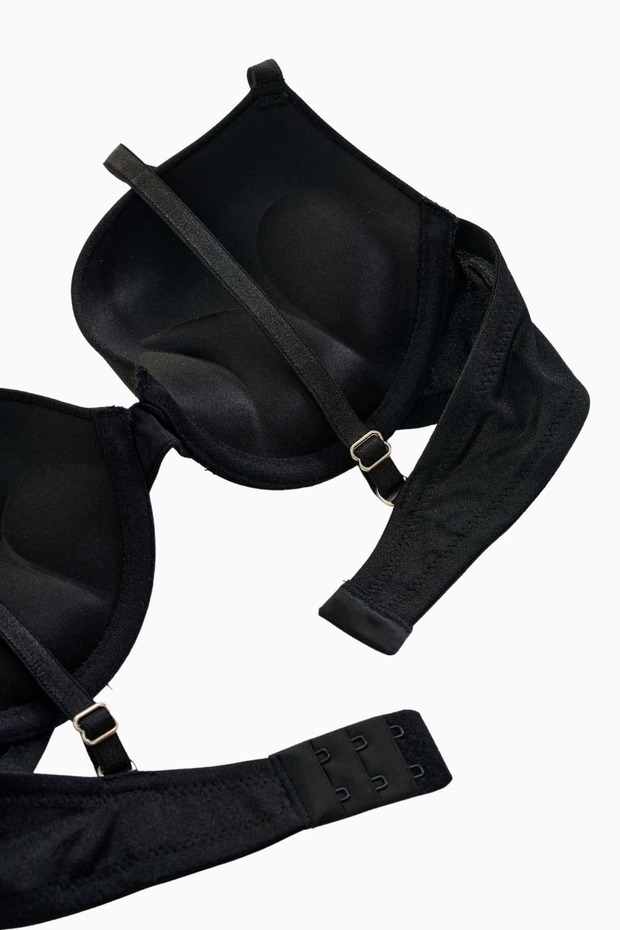 Andes Micro Bra - Double Push Up, Extra Padded - Basic - 2527 - Black - 4
