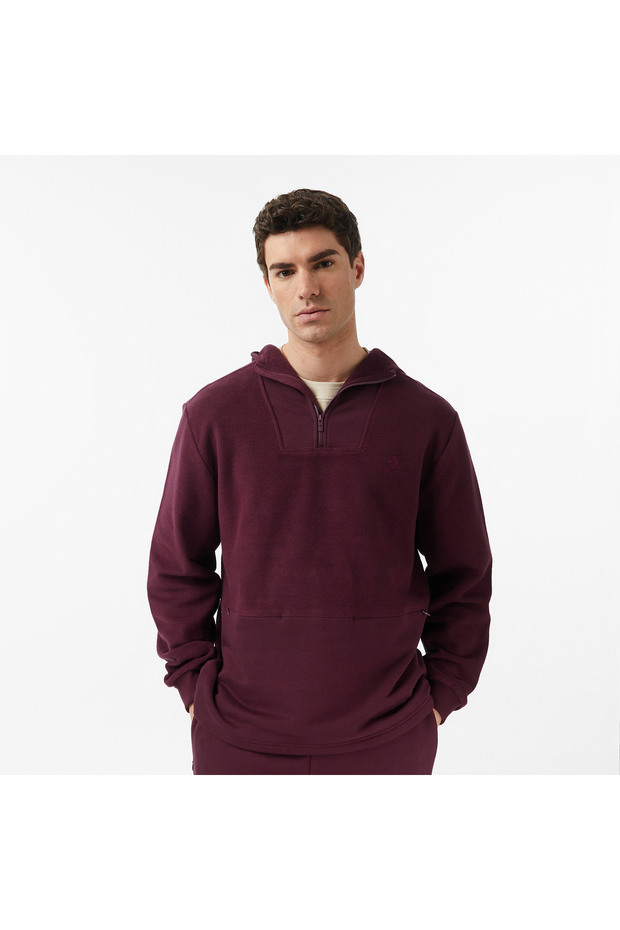 Erkek Bordo Sweatshirt