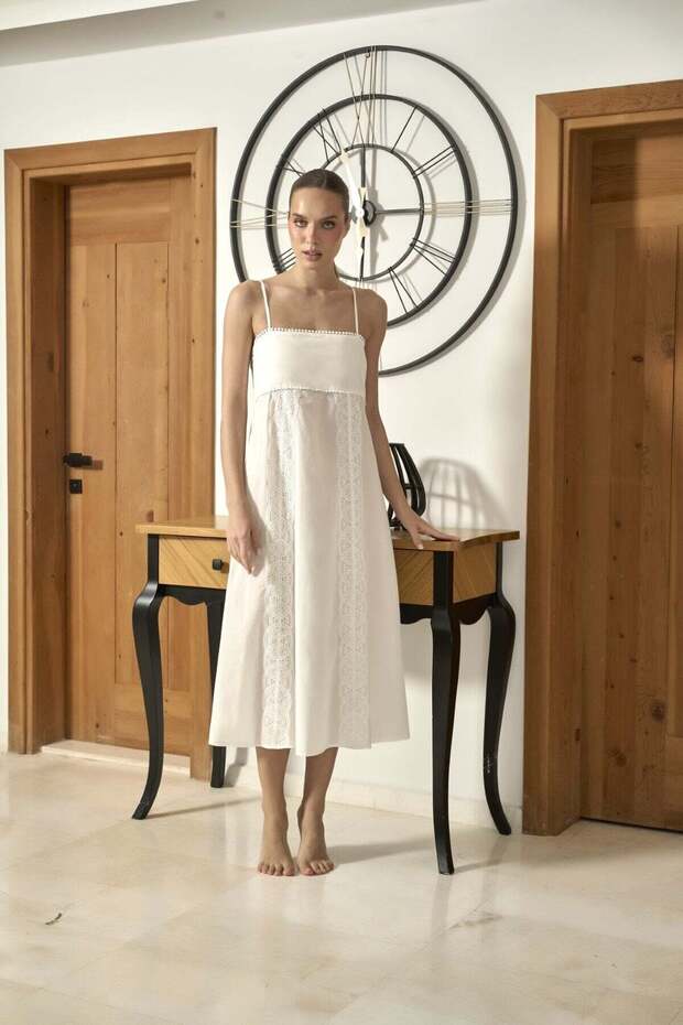 Strappy Midi Nightgown Cossybyaqua 26541-38