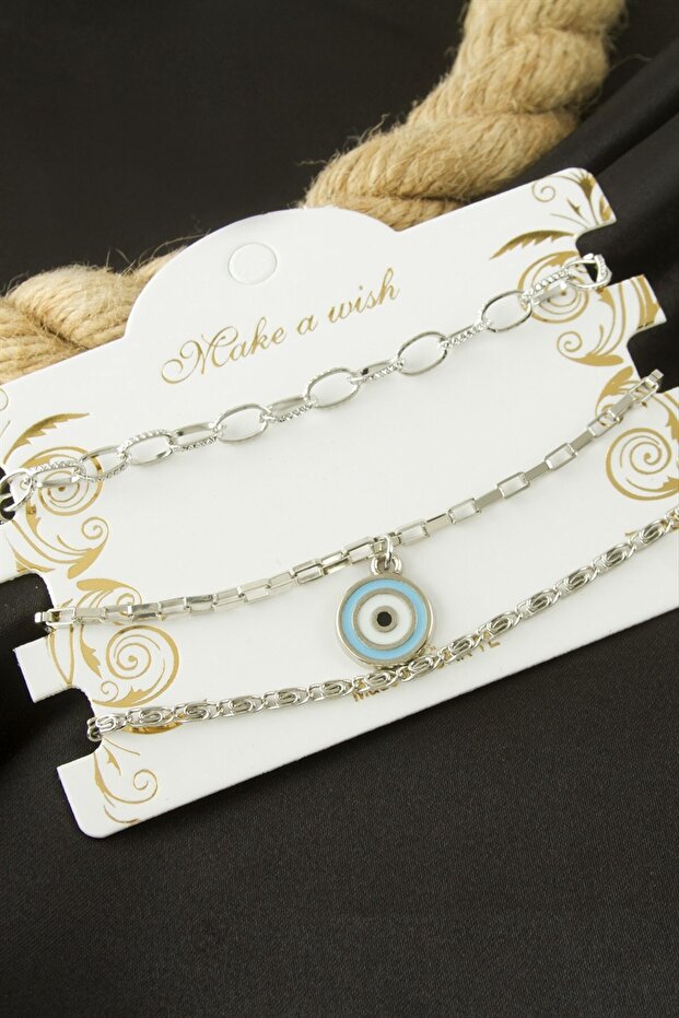 Nazar Chain Bracelet 3 Pieces