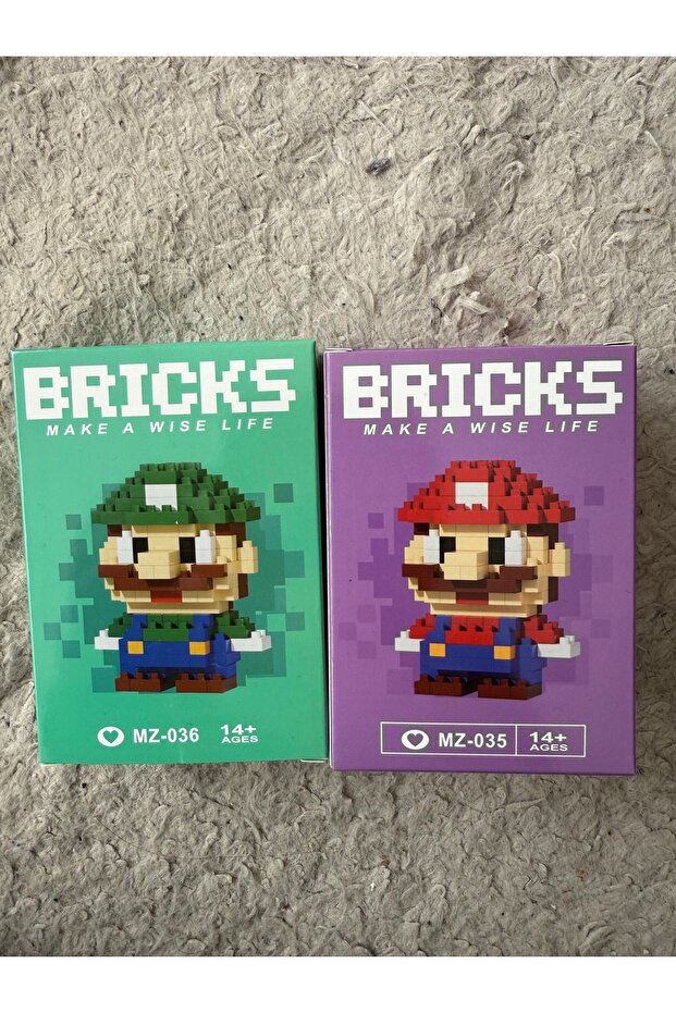 İkili Mario set Bricks Lego - 1