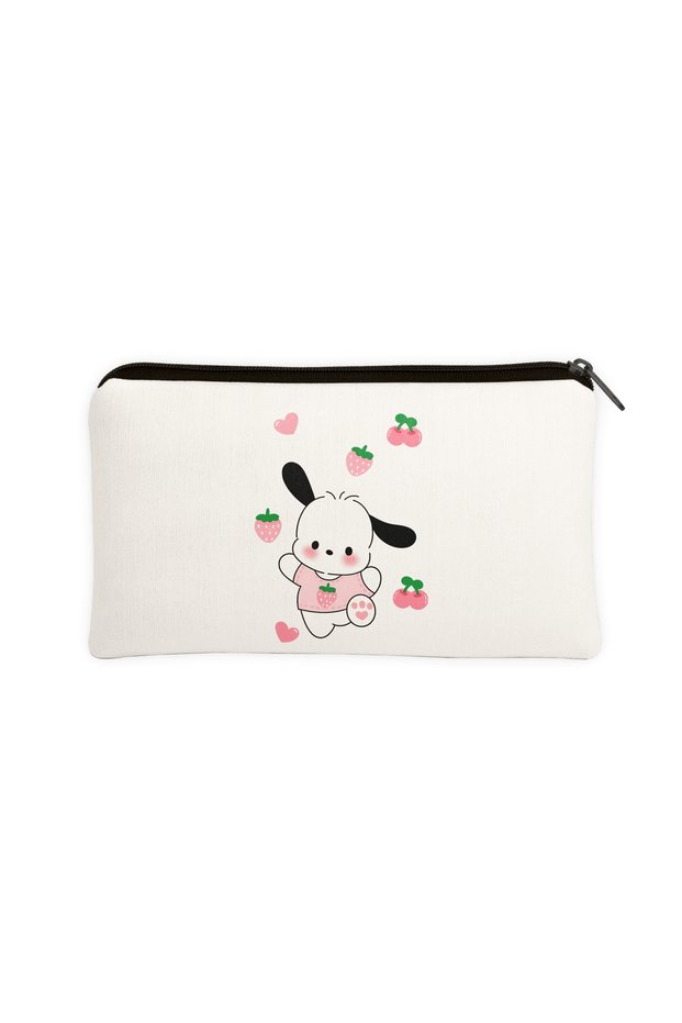 Strawberry Patterned Cute Dog Kawaii Pen Holder Makeup Bag in 1 Multi-Purpose Organizer