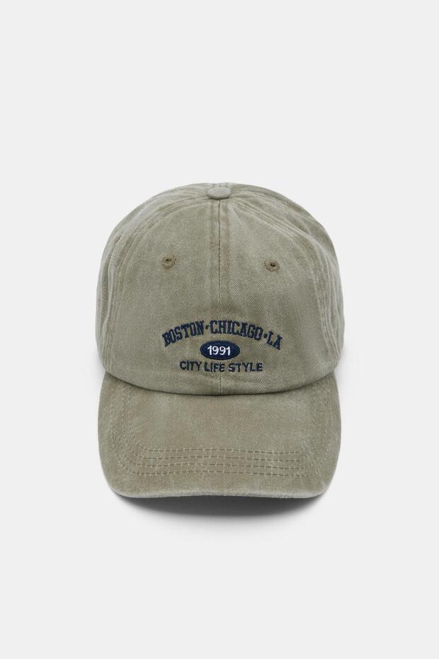 Boston işlemeli şapka - 1