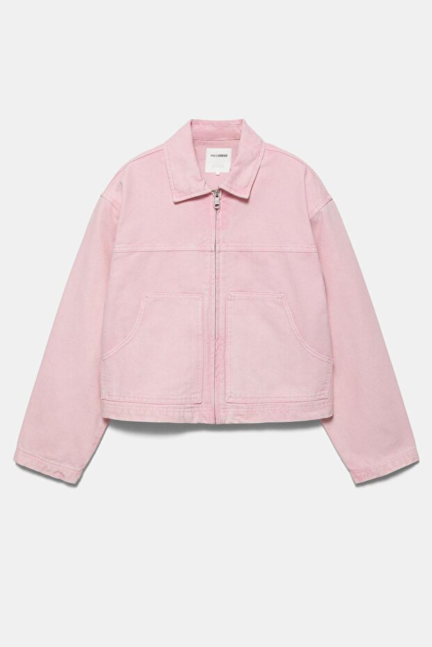 Pembe utility ceket - 8