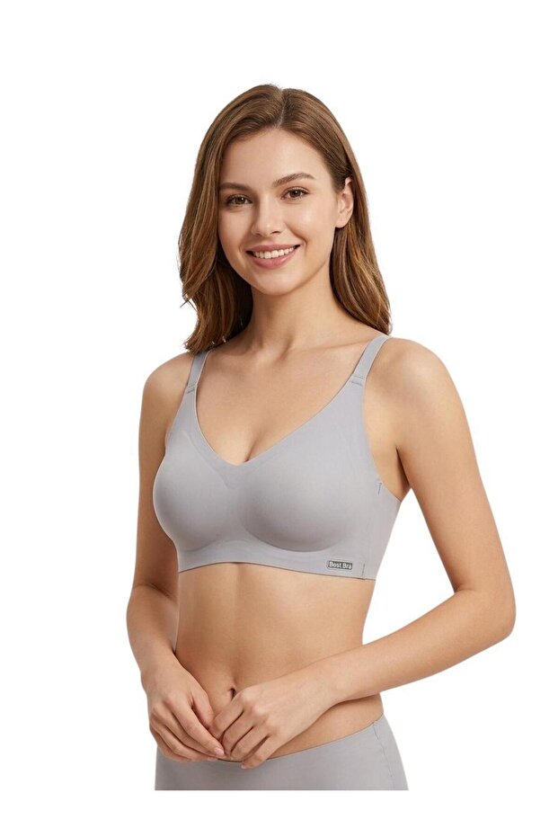 Umt Best Bra 420 Lazer Stitch-Free Non-wired Padded Non-Marking Y Soft-Textured Bra