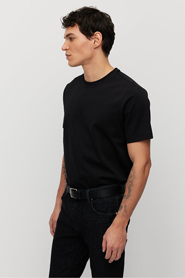 Erkek Bisiklet Yaka Basic T-shirt - 5