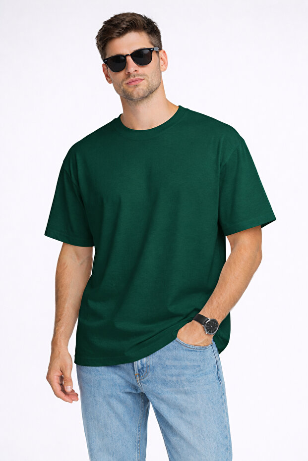 Basic Oversized Unisex T-Shirt – Pack of Cotton Crew Neck Casual Comfort Fit T-Shirts