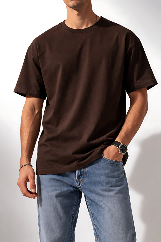Basic Oversized Unisex T-Shirt – Pack of Cotton Crew Neck Casual Comfort Fit T-Shirts