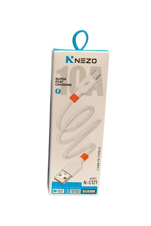 كابل بيانات سيليكون من نوع USB إلى Type-C للشحن فائق السرعة N-C121 بقوة 10 أمبير - 1 متر