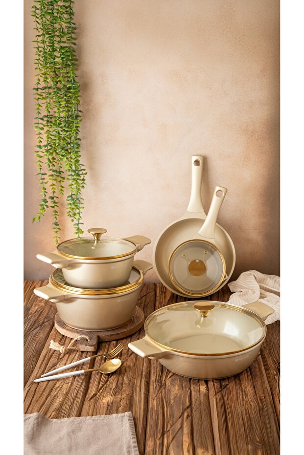 9Pcs Cookware set Stream series S-1080, Crystal Ceramic, Non-Stick, Induction.