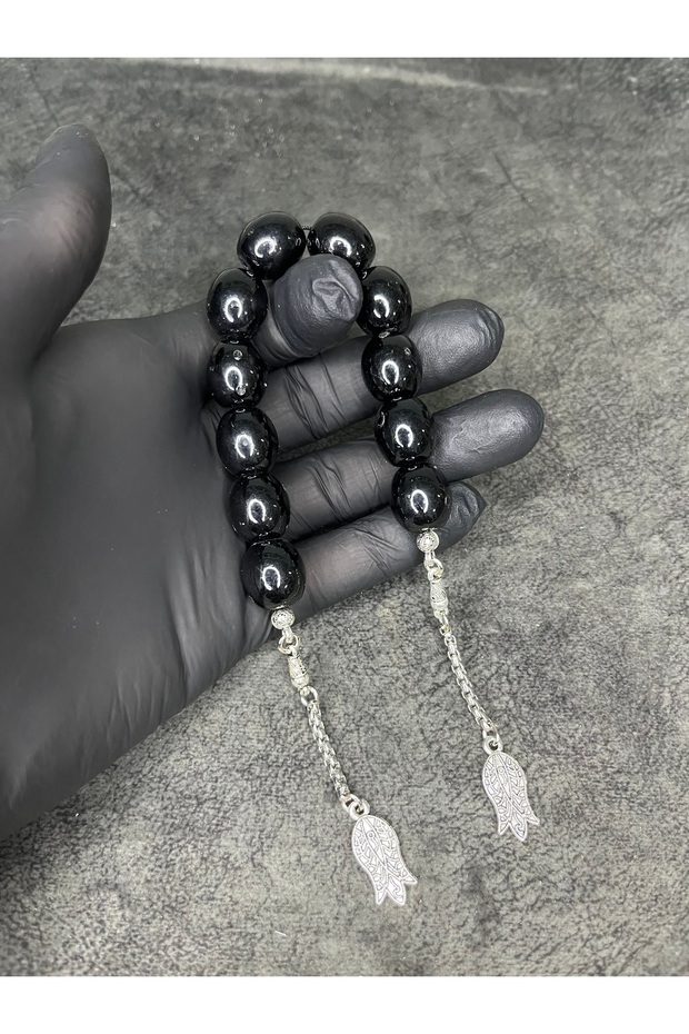 Zaza Sallamalık High-End Black Powder Amber Prayer Beads