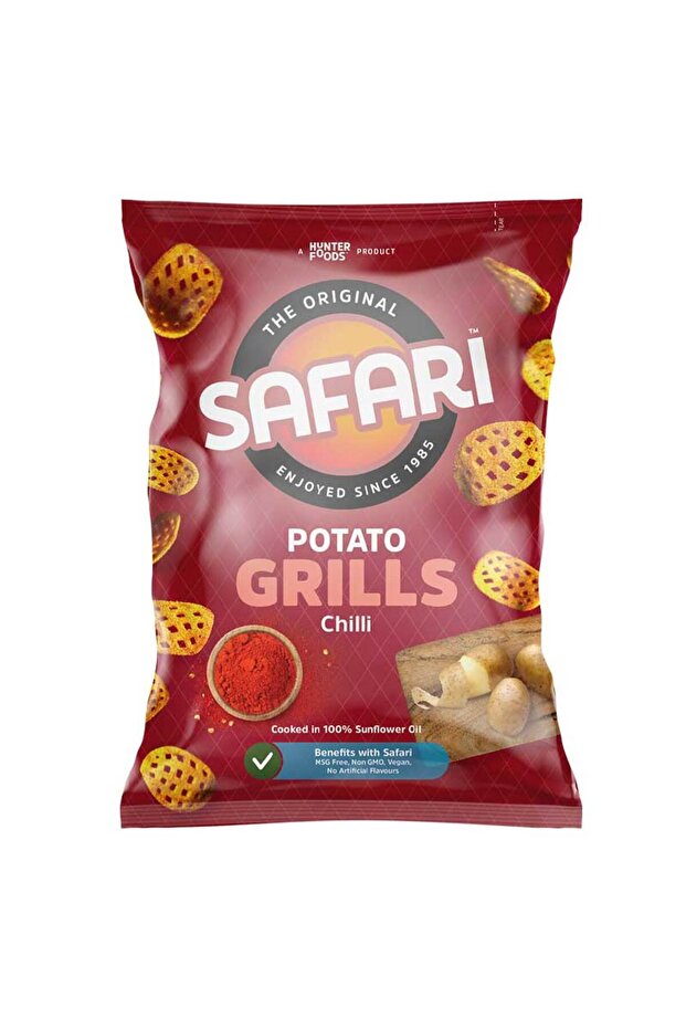 Potato Grills Hot Spicy Chilli Crunchy Snacks (60g)
