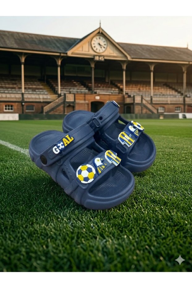 Boy's Open-Fronted Cross Jibbitz Decorated Gift Set with Closed Front Garden Pool Daily Use Sandals Slipper