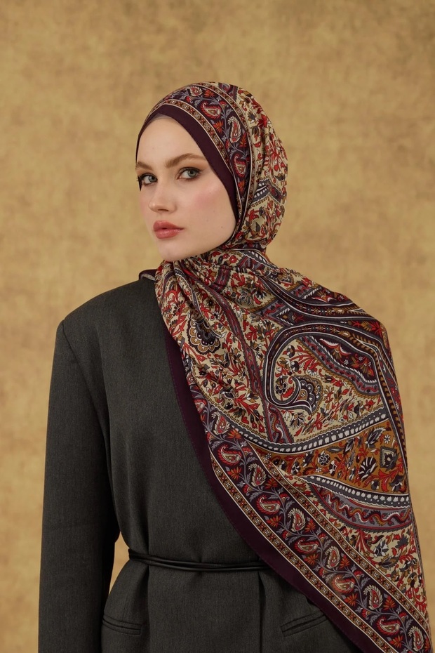 Soft Şal Gri Mor - 2