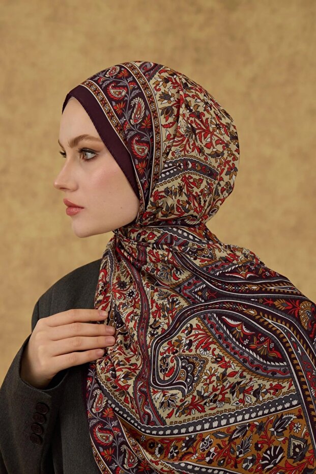 Soft Şal Gri Mor - 3