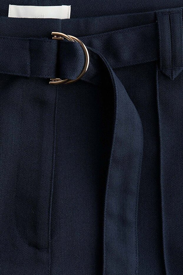 Flared belted trousers - 6