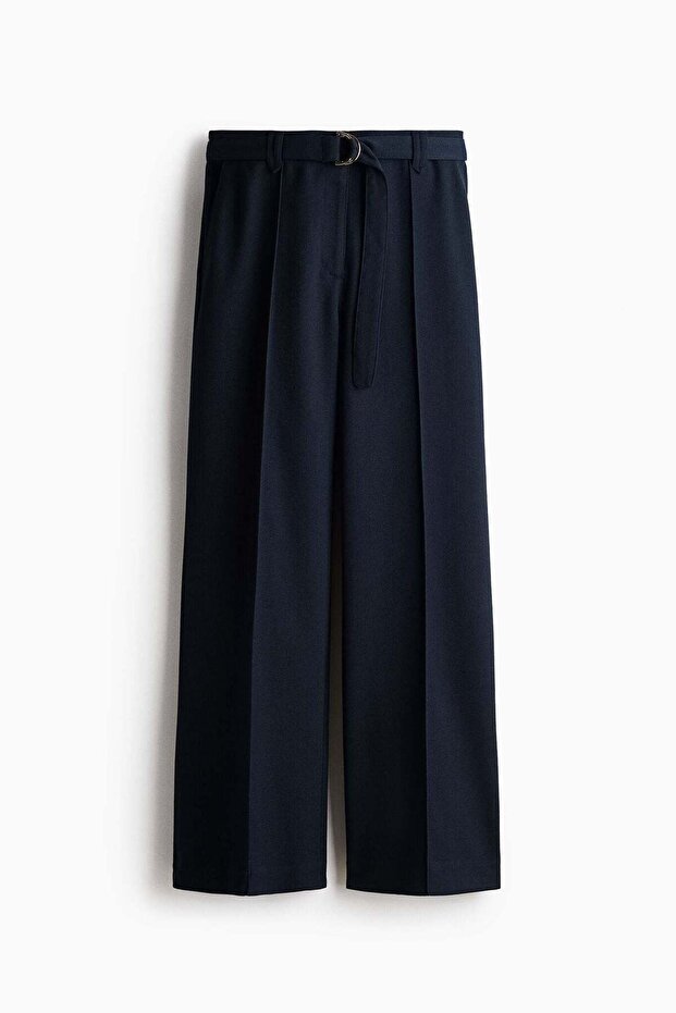 Flared belted trousers - 5
