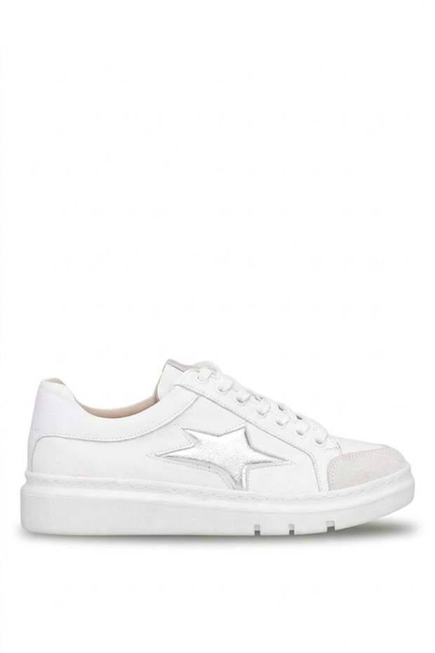 Elit Koc19434 Women's Genuine Leather Classic Sneakers White