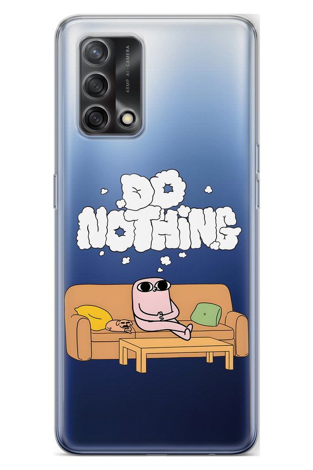 Oppo A74 Compatible Do Nothing Patterned Transparent Phone Case