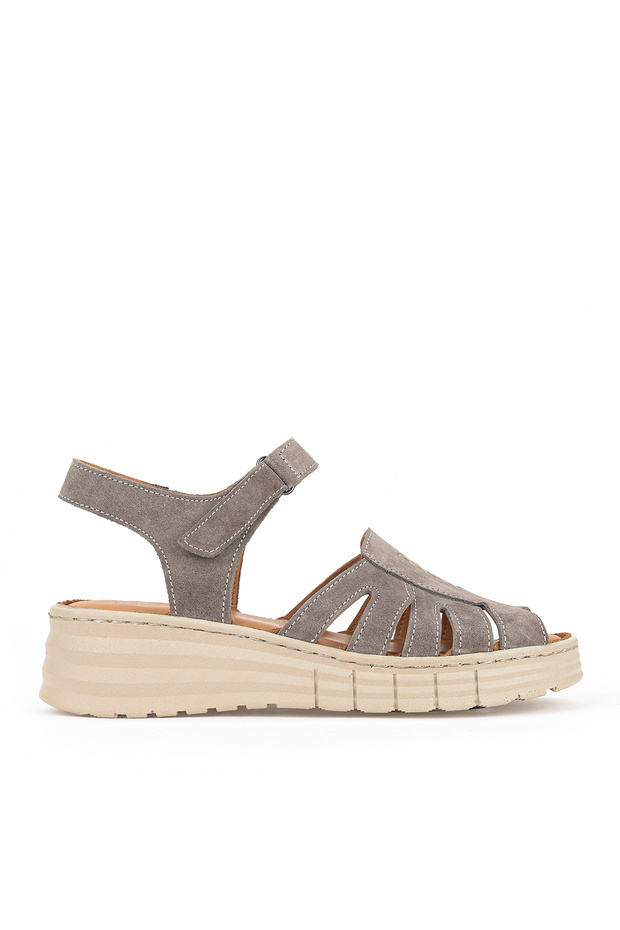 , Women's Genuine Leather Sandals 1611008Z452 Mink