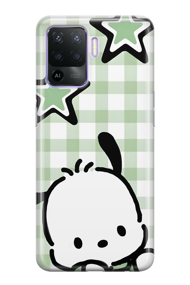 Oppo Reno 5 Lite Compatible Cute Dog Pattern Transparent Phone Case