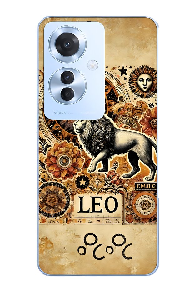 Oppo Reno 11F 5g Compatible Leo Zodiac Patterned Transparent Phone Case