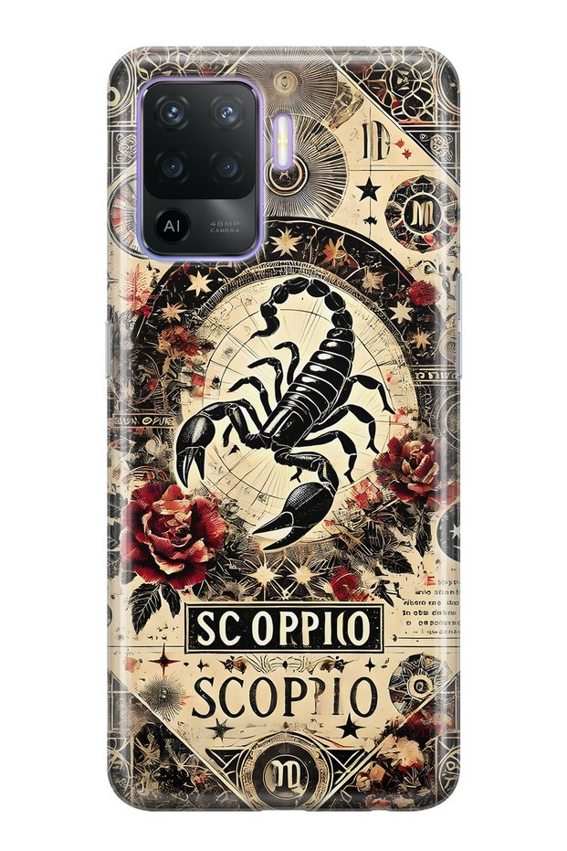 Oppo Reno 5 Lite Compatible a Crepe Burcu Patterned Transparent Phone Case