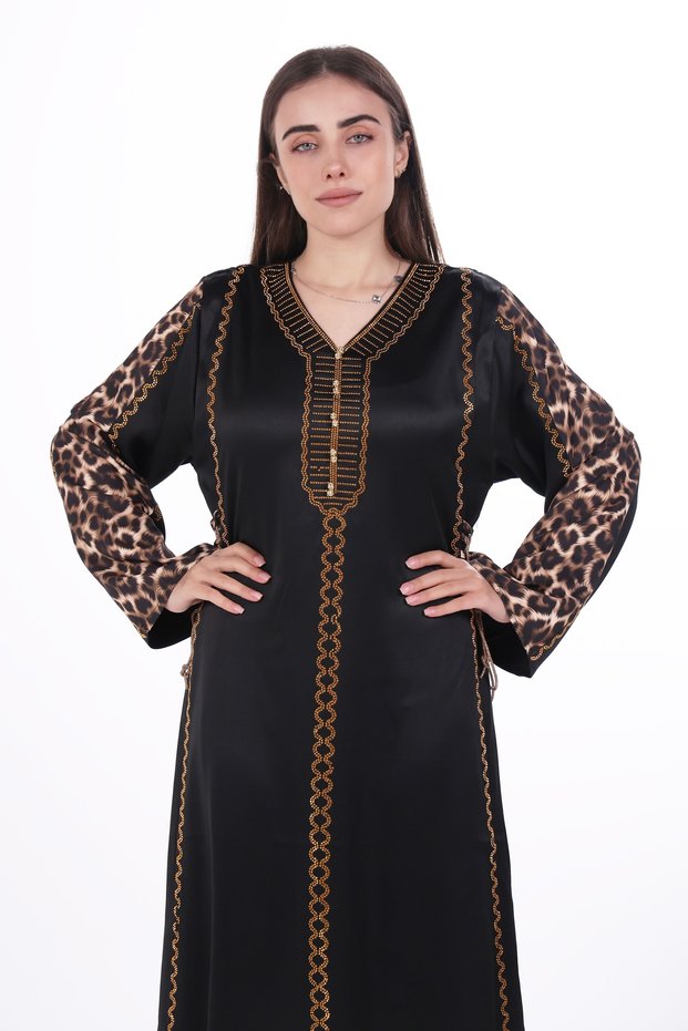 women satin jalabiya dress
