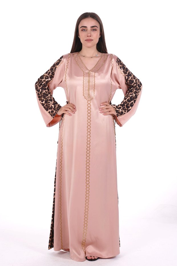 women satin jalabiya dress