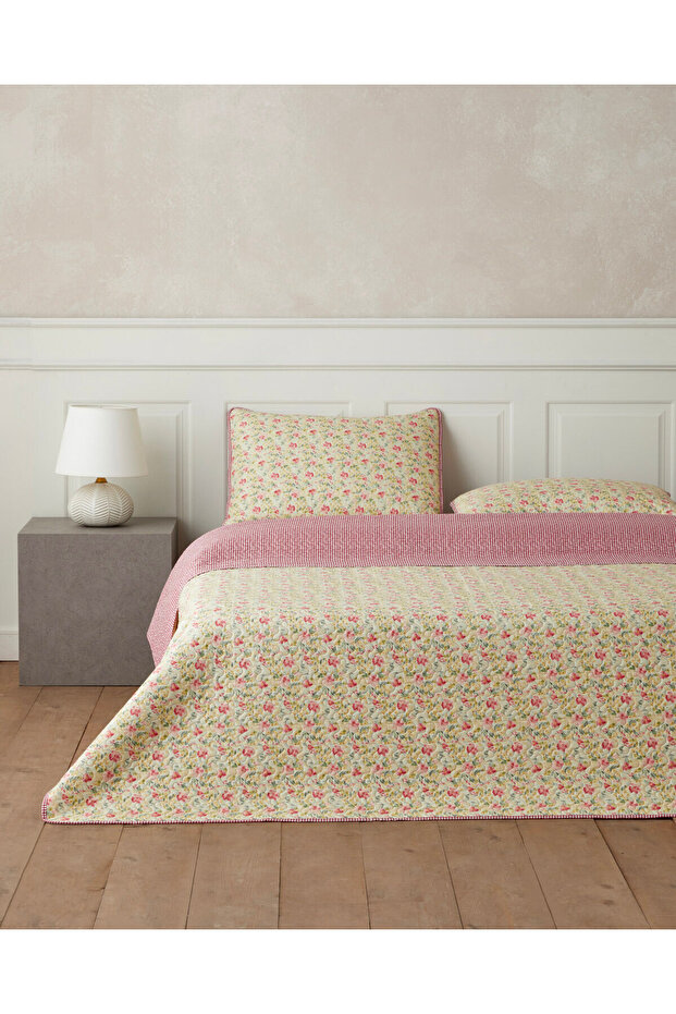 Scarlet Bloom Double Bedspread Set 200X220 cm Red