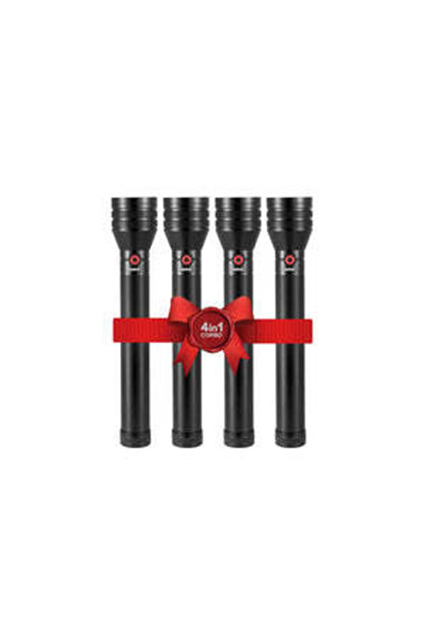Rechargeable LED Flashlight 4 pcs Combo