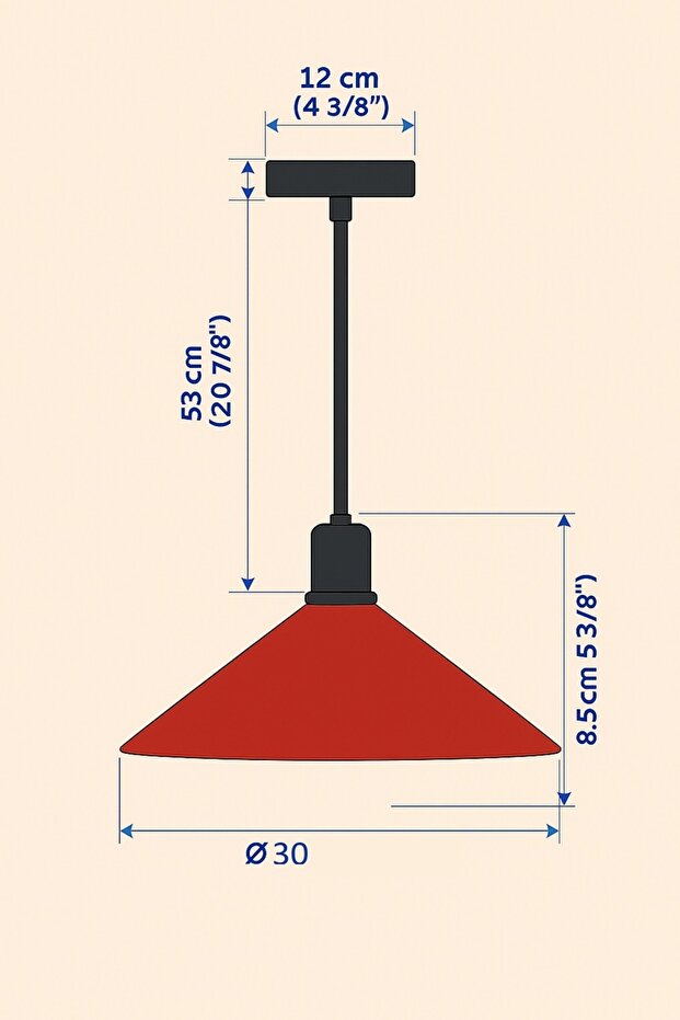NoirRouge Pendant Sarkıt Lamba-Avize - Modern Endüstriyel Mufak Hol Cafe Salon Avize - 4